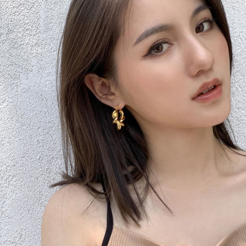 18k Gold Plated Geometric Vintage Earring