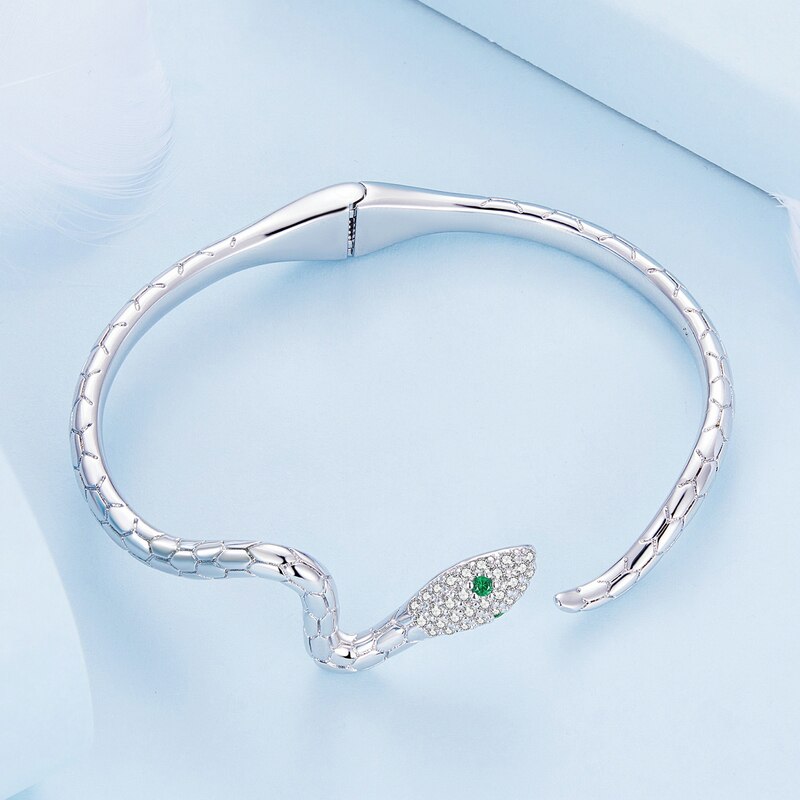 Snake Bracelet Studded with Zirconias