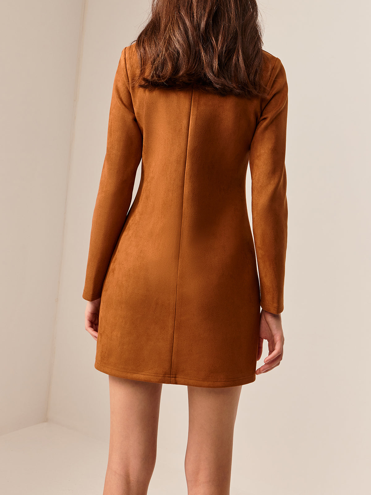 Suede Short Dress