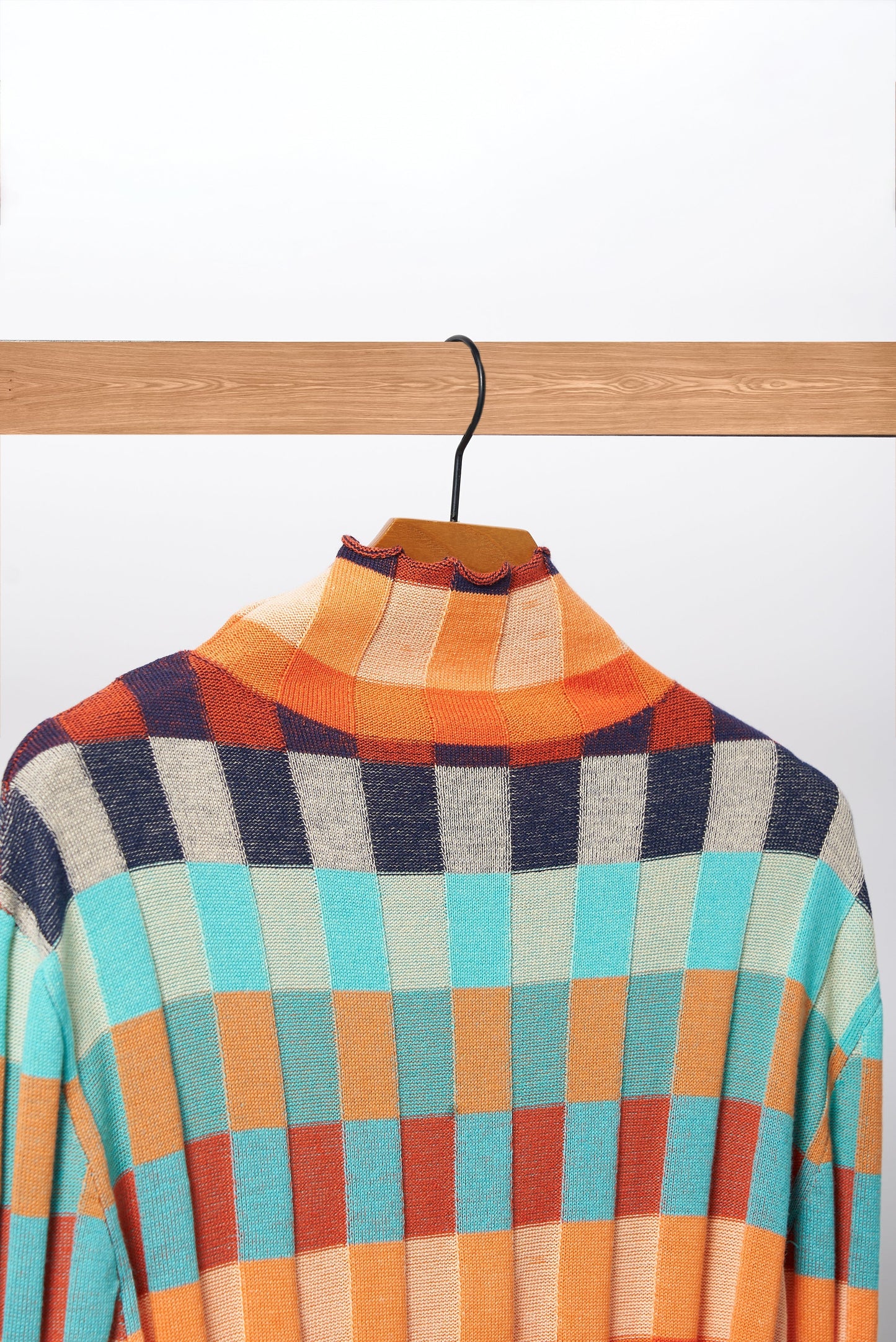 Cashmere Couture Patchwork Turtleneck