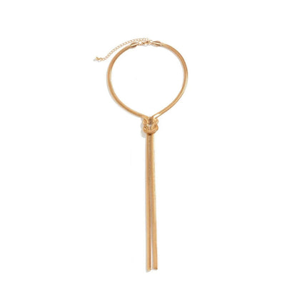 18k Gold Plated Traced Knot Necklace