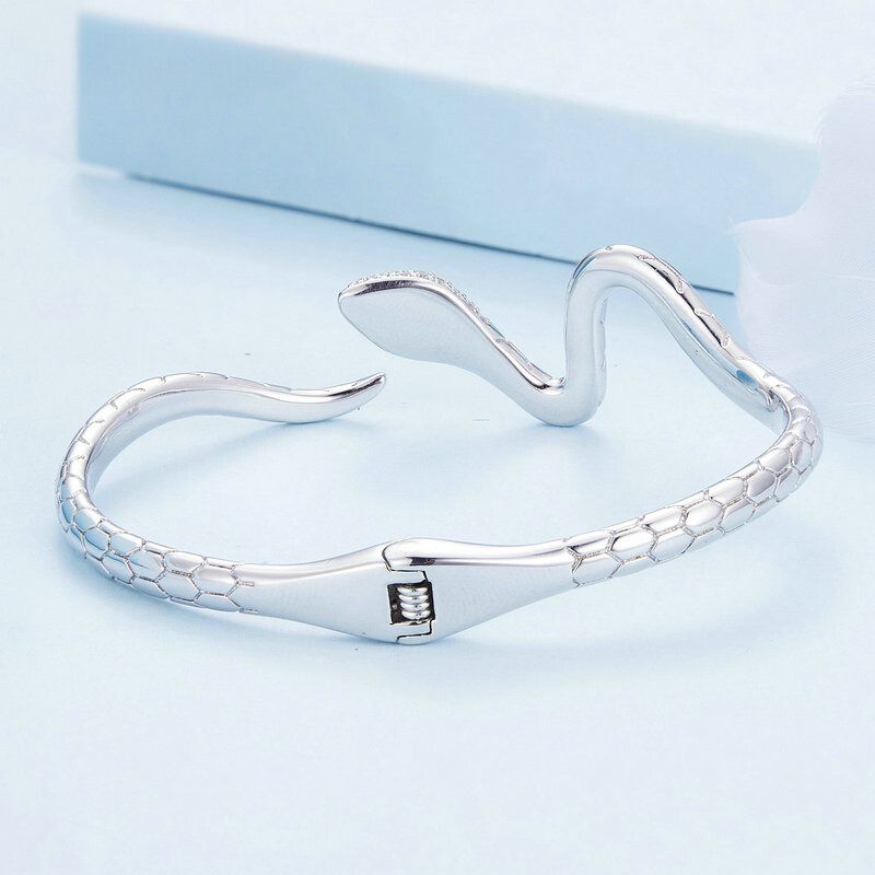 Snake Bracelet Studded with Zirconias