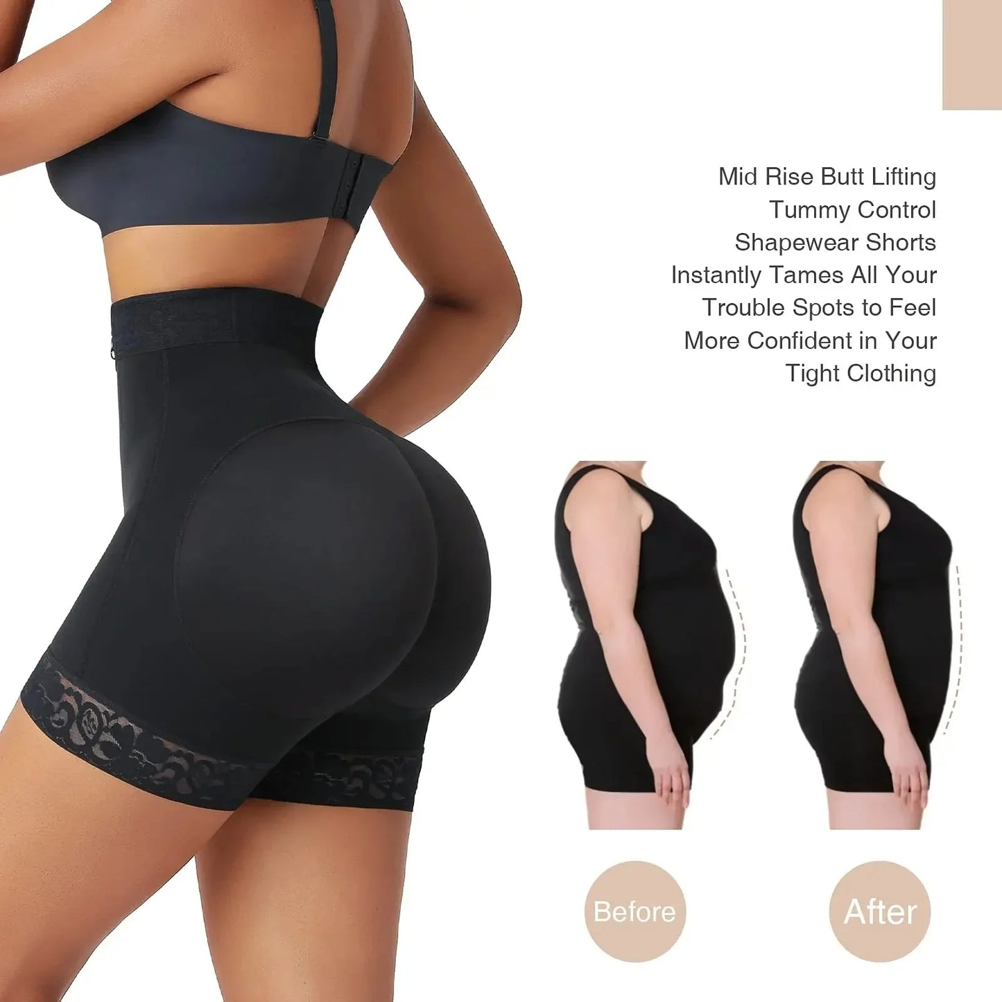 Boned Sculpt High Waist Shorts