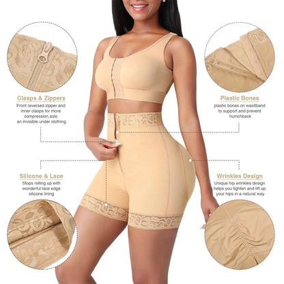 Boned Sculpt High Waist Shorts