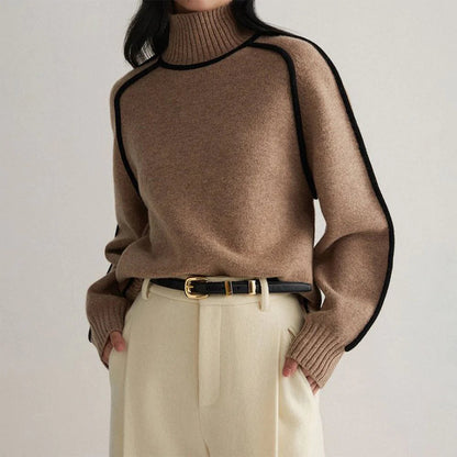 Brown Turtleneck Sweater