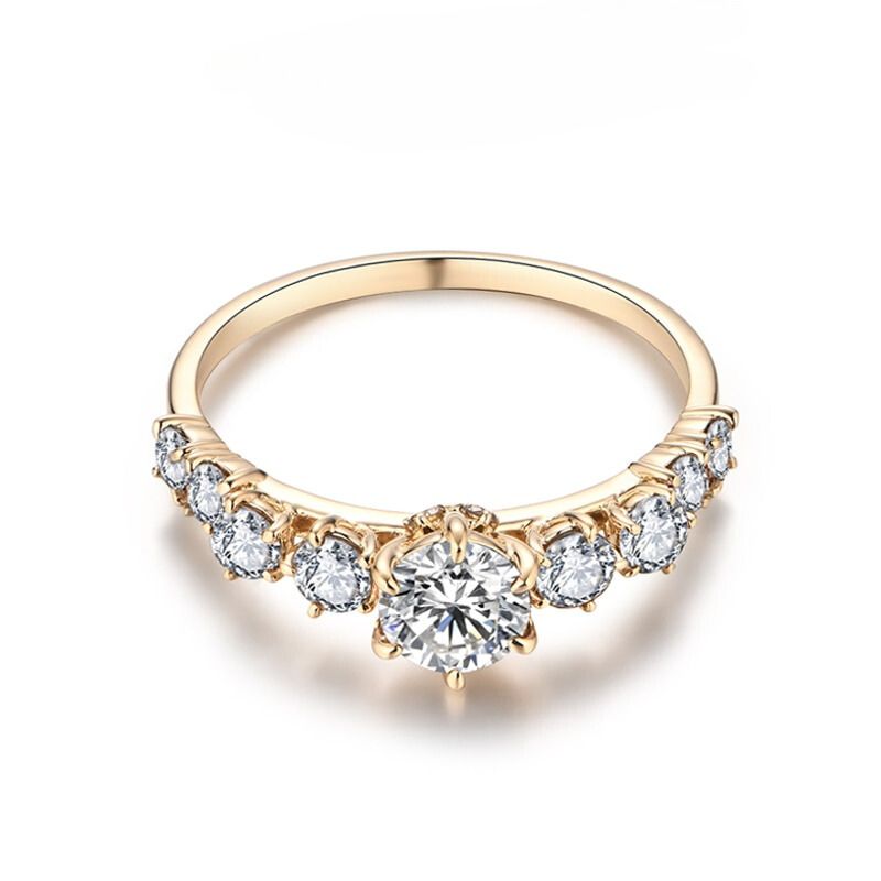 14k Gold Moissanite Ring