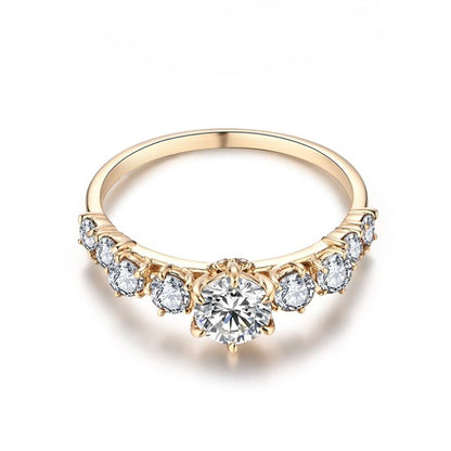 14k Gold Moissanite Ring