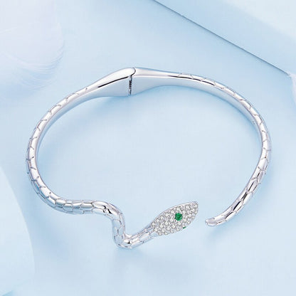 Snake Bracelet Studded with Zirconias
