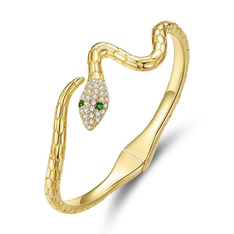 Snake Bracelet Studded with Zirconias