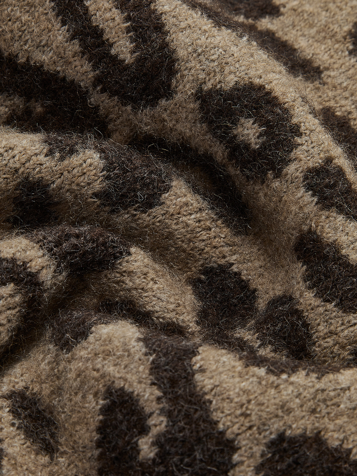 Leopard Trim Loose Cardigan