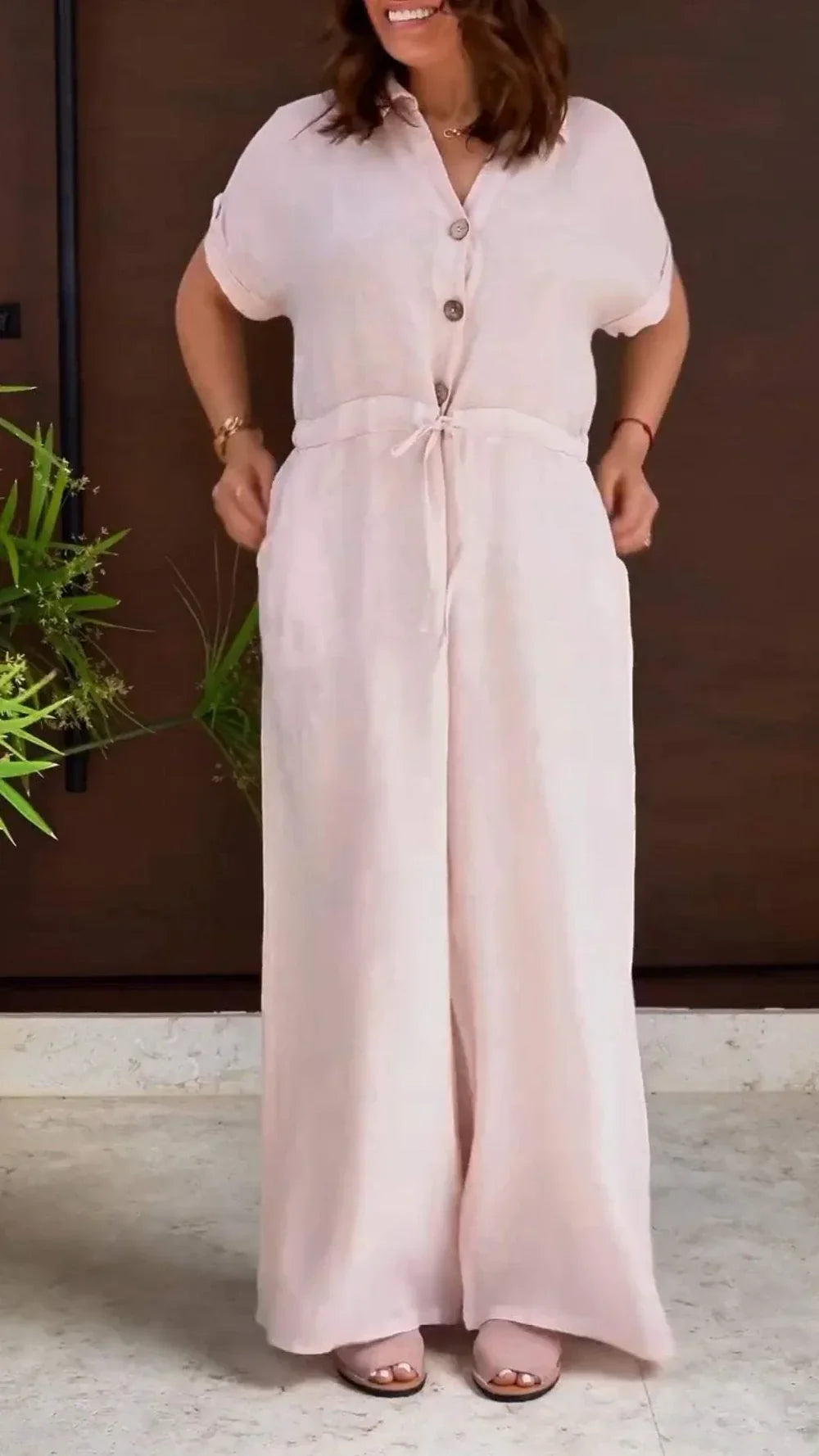 Casual Linen Jumpsuit