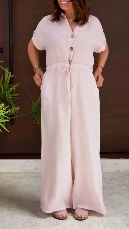 Casual Linen Jumpsuit