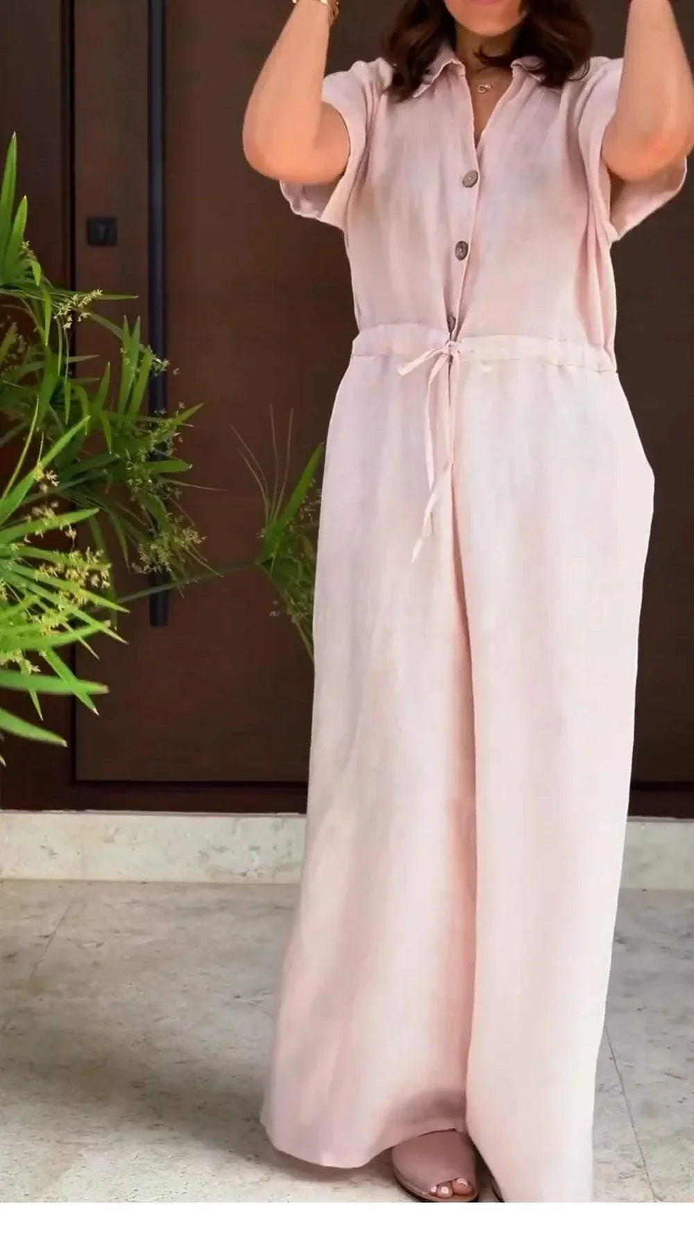 Casual Linen Jumpsuit