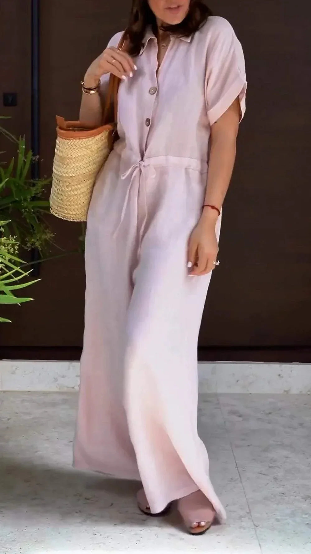 Casual Linen Jumpsuit