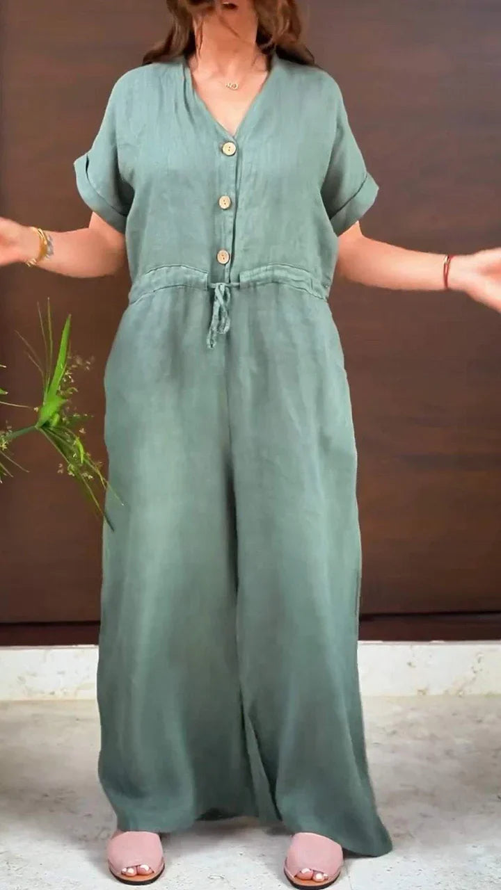 Casual Linen Jumpsuit