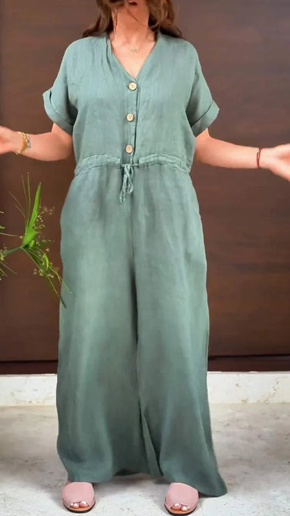 Casual Linen Jumpsuit