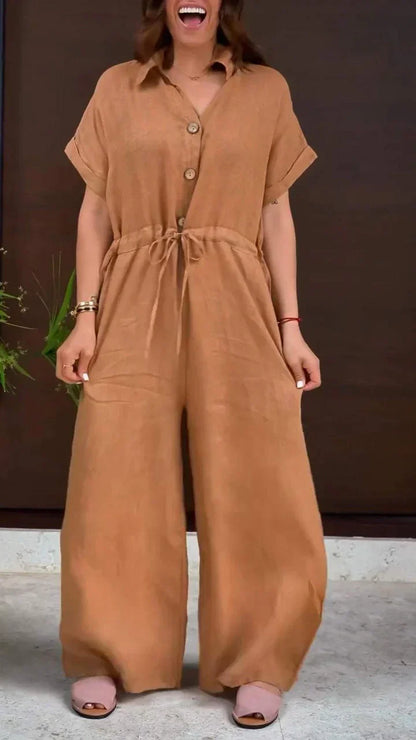 Casual Linen Jumpsuit